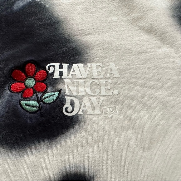 Nice Kicks “Have A Nice Day” White/Black Tie Dye Crewneck Sweatshirt, 2XL - Picture 4 of 8